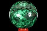 Gorgeous Polished Malachite Sphere - Congo #113417-1